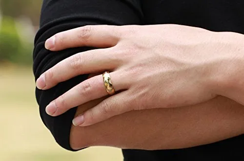 Yellow Chimes Combo Black GoldRings For Men Pack of 2 Stainless Steel Men Rings Black Gold Finger Rings for Boys Ideal Gift For Men and Boys Yellow Chimes Necklaces