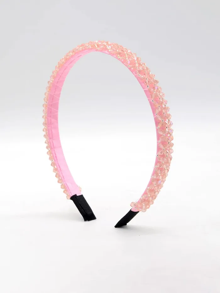 Yellow Chimes Crystal Rhinestone Headband Peach Headband for Women and Girls Pack of 1 Melbees by Yellow Chimes Earrings