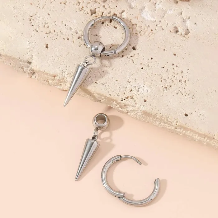 Yellow Chimes Earrings for Men and Boys Stainless Steel Huggie Hoop Earrings Accessories Jewellery for Men Birthday Gift for Men and Boys Anniversary Gift for Husband Yellow Chimes Rings