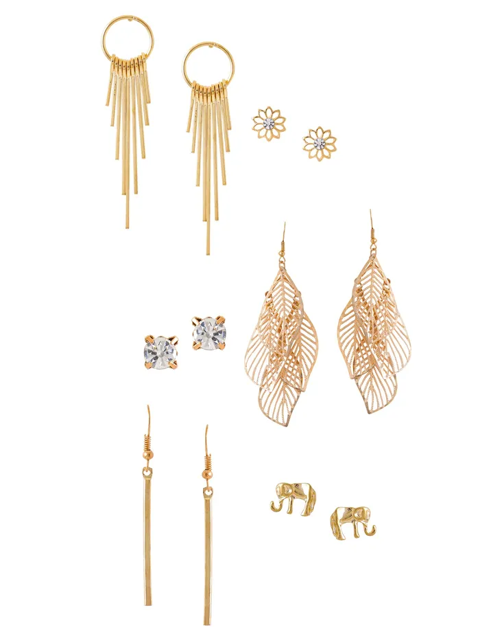 Yellow Chimes Earrings for Women and Girls Dangler Gold Toned Combo of 6 Pairs Studs Danglers Earrings Birthday Gift for girls and women Anniversary Gift for Wife Yellow Chimes Earrings Yellow Chimes Earrings for Women and Girls Dangler Gold Toned Combo of 6 Pairs Studs Danglers Earrings Birthday Gift for girls and women Anniversary Gift for Wife Yellow Chimes Earrings