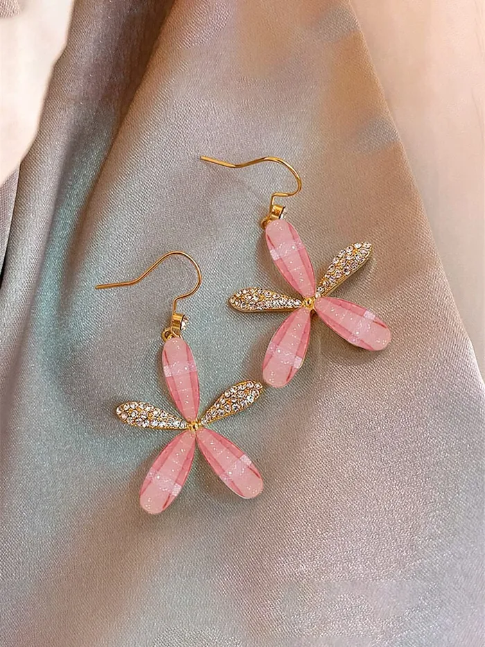 Yellow Chimes Earrings for Women and Girls Drop Earrings for Girls Gold Toned Crystal Studded Foral Designed Drop Earrings Birthday Gift for girls and women Anniversary Gift for Wife Yellow Chimes Earrings