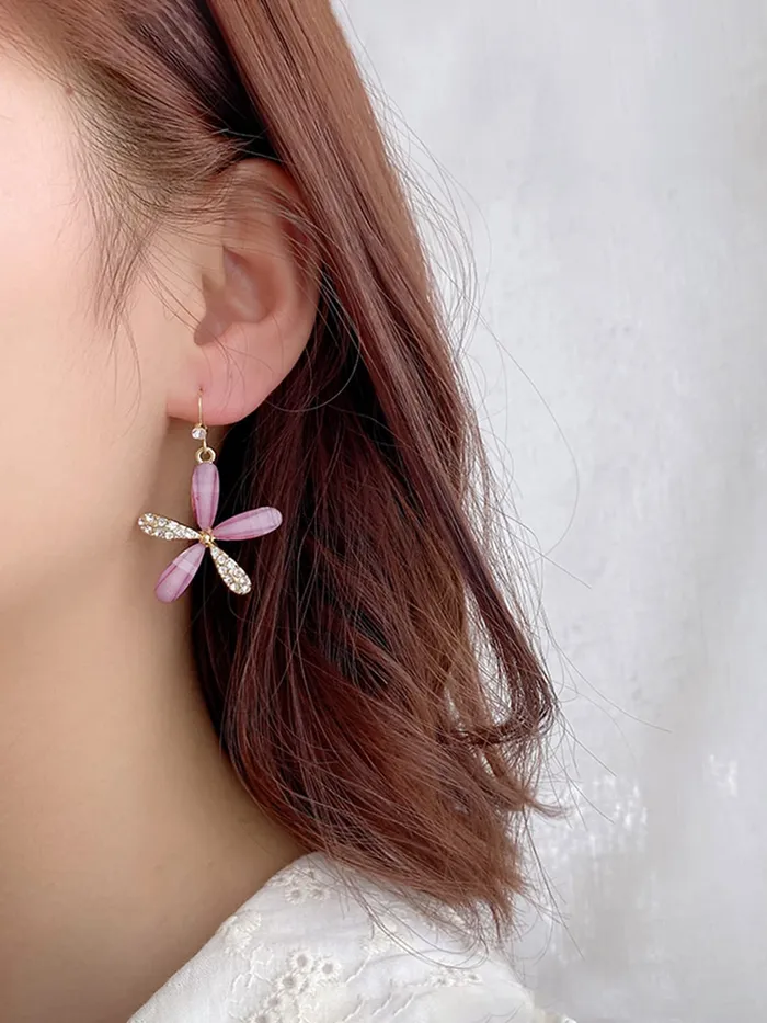 Yellow Chimes Earrings for Women and Girls Drop Earrings for Girls Gold Toned Crystal Studded Foral Designed Drop Earrings Birthday Gift for girls and women Anniversary Gift for Wife Yellow Chimes Earrings