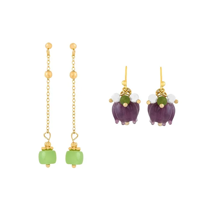 Yellow Chimes Earrings for Women and Girls Fashion Multicolor Dangler Earrings Gold Plated 2 Pairs Combo Floral Long Chain Earrings Birthday Gift for Girls Women Anniversary Gift for Wife Yellow Chimes Earrings Yellow Chimes Earrings for Women and Girls Fashion Multicolor Dangler Earrings Gold Plated 2 Pairs Combo Floral Long Chain Earrings Birthday Gift for Girls Women Anniversary Gift for Wife Yellow Chimes Earrings