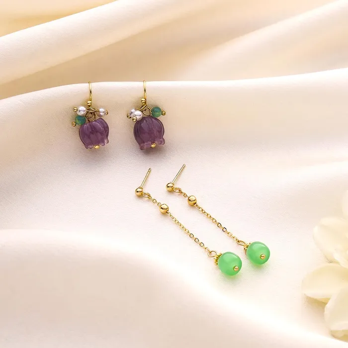 Yellow Chimes Earrings for Women and Girls Fashion Multicolor Dangler Earrings Gold Plated 2 Pairs Combo Floral Long Chain Earrings Birthday Gift for Girls Women Anniversary Gift for Wife Yellow Chimes Earrings