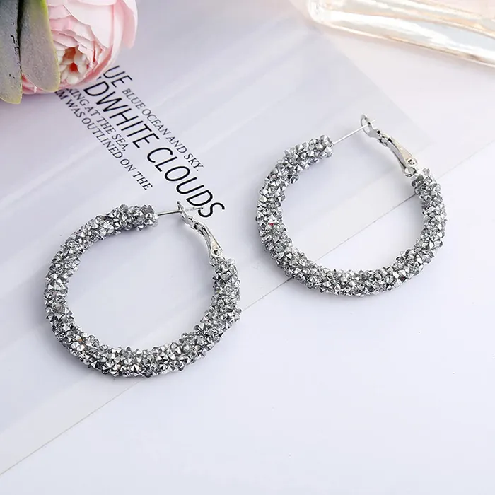 Yellow Chimes Earrings for Women and Girls Fashion Silver Gold Hoop Earrings 2 Pairs Silver Gold Toned Stardust Hoops Earring Set Birthday Gift for Girls Women Anniversary Gift for Wife Yellow Chimes Necklaces