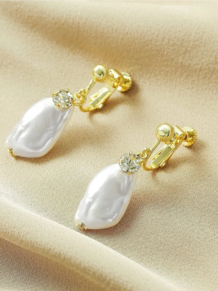 Yellow Chimes Earrings for Women and Girls Fashion White Pearl Drop Earrings Gold Plated Faux Pearl Drop Earrings Birthday Gift for girls and women Anniversary Gift for Wife Yellow Chimes Necklaces