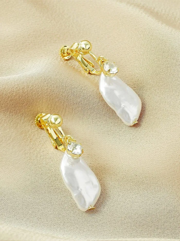 Yellow Chimes Earrings for Women and Girls Fashion White Pearl Drop Earrings Gold Plated Faux Pearl Drop Earrings Birthday Gift for girls and women Anniversary Gift for Wife Yellow Chimes Necklaces