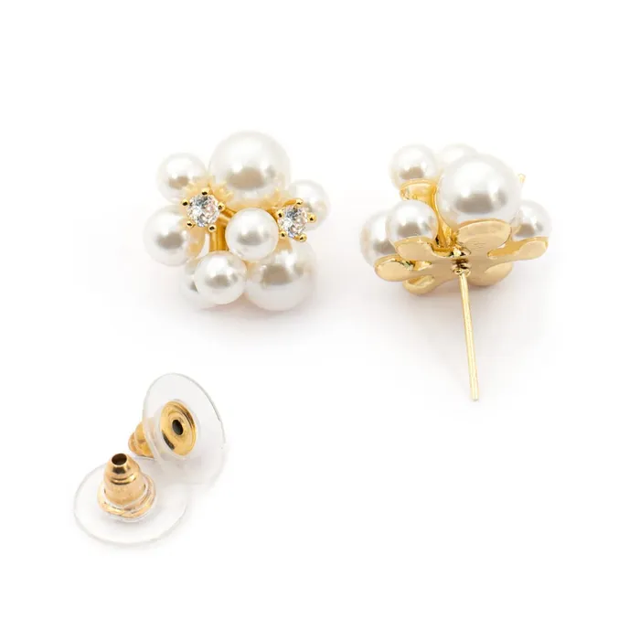 Yellow Chimes Earrings for Women and Girls Studs for Girls Gold Toned White Pearl Stud Earrings Birthday Gift for girls and women Anniversary Gift for Wife Yellow Chimes Necklaces