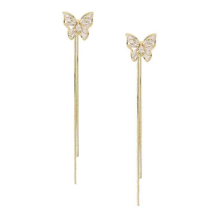 Yellow Chimes Earrings For Women Gold Tone Butterfly Stud Long Tassel Chain Drop Dangle Earrings For Women and Girls Yellow Chimes Earrings Yellow Chimes Earrings For Women Gold Tone Butterfly Stud Long Tassel Chain Drop Dangle Earrings For Women and Girls Yellow Chimes Earrings