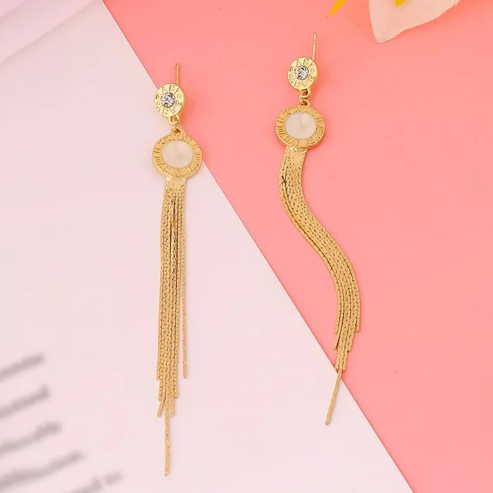 Yellow Chimes Earrings For Women Gold Tone Elegant Long Tassel Chain Drop Dangle Earrings For Women and Girls Yellow Chimes Earrings
