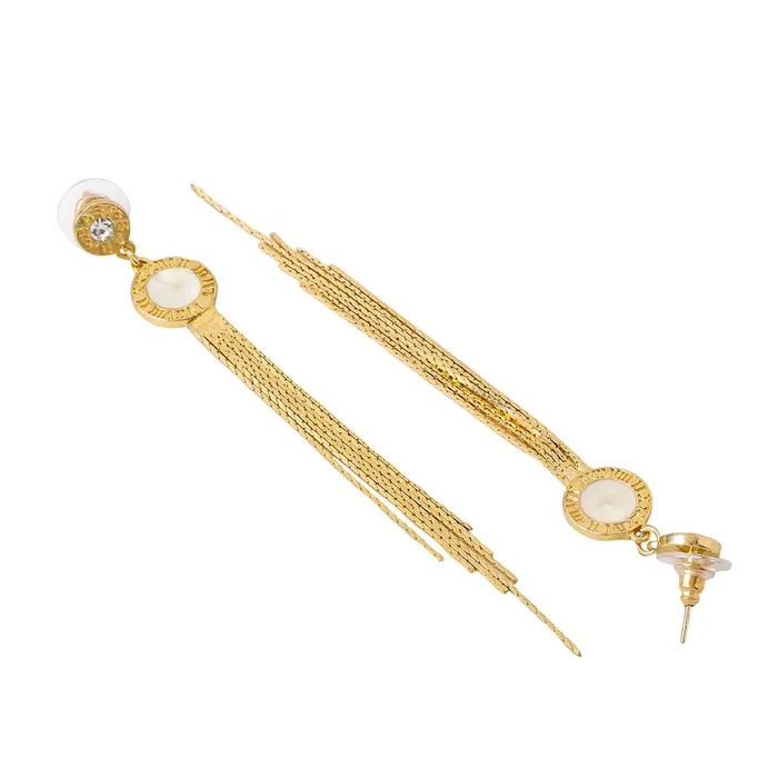 Yellow Chimes Earrings For Women Gold Tone Elegant Long Tassel Chain Drop Dangle Earrings For Women and Girls Yellow Chimes Earrings
