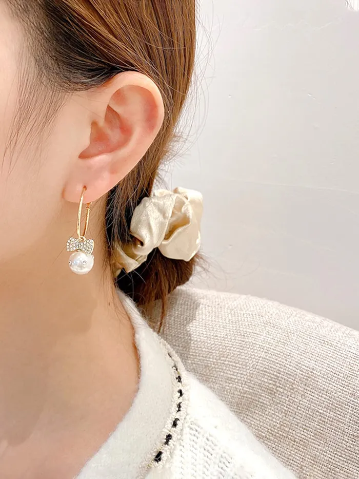 Yellow Chimes Earrings For Women Gold Toned Open Circle Hoop With Crystal Studded Butterfly Round Pearl Hanging Drop Earrings For Women and Girls Yellow Chimes Necklaces