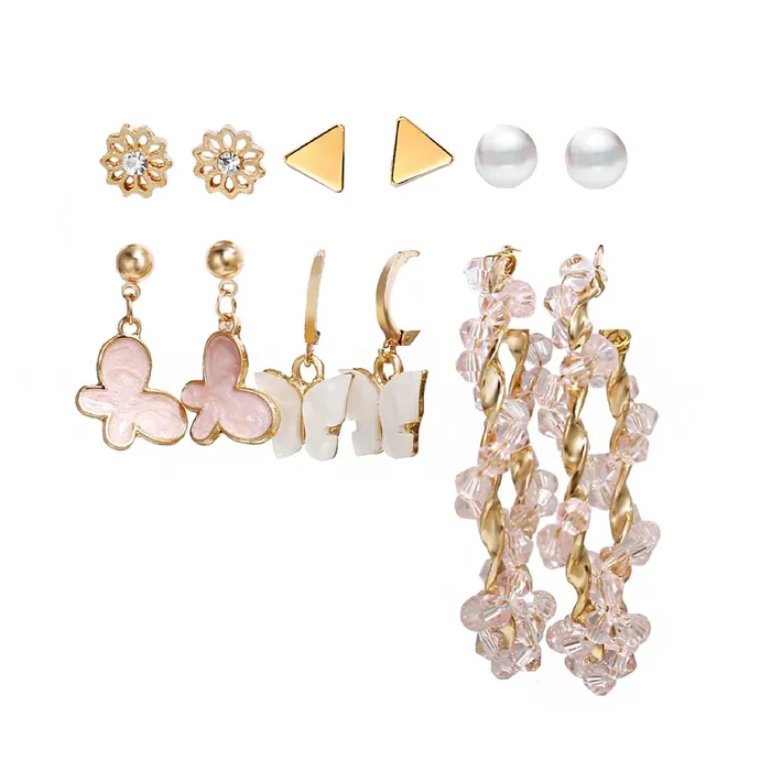 Yellow Chimes Earrings Kairangi Hoop Earrings for Women Set of 6 Pairs Gold Plated Butterfly Pink Combo Stud Hoop Earrings Set For Women And Girls Yellow Chimes Earrings Kairangi Hoop Earrings for Women Set of 6 Pairs Gold Plated Butterfly Pink Combo Stud Hoop Earrings Set For Women And Girls