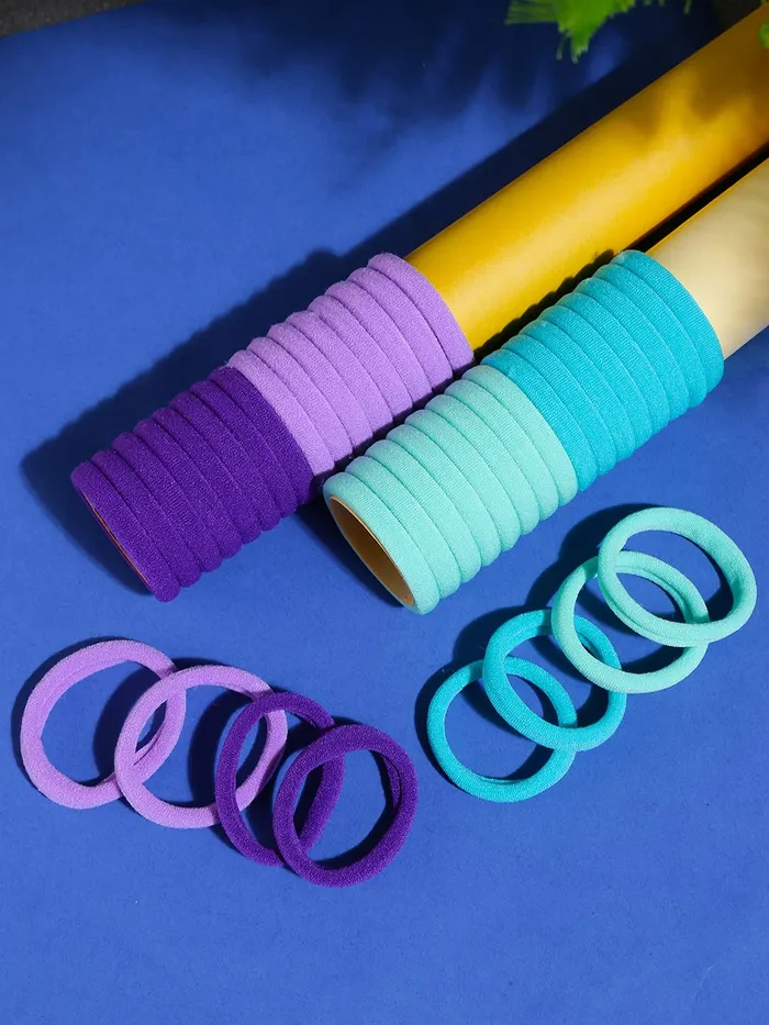 Yellow Chimes Earrings Melbees by Yellow Chimes Rubber Bands for Women 100 Pcs Rubberbands for Girls Multicolor Elastic Hair Bands Ponytail Holders with Storage Box Hair Accessories