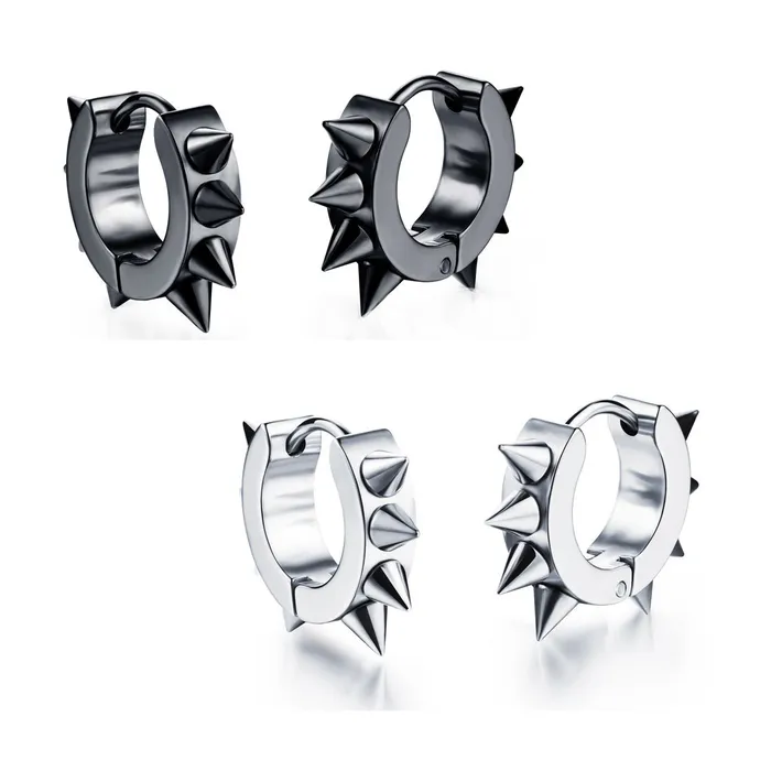 Yellow Chimes Earrings Yellow Chimes 4pcs Combo Spikes Hoops Earrings for Men and Boy Yellow Chimes Earrings Yellow Chimes 4pcs Combo Spikes Hoops Earrings for Men and Boy