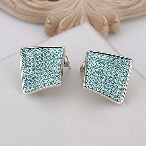 Yellow Chimes Earrings Yellow Chimes A5 Grade Crystal Platinum Plated Designer Studs Earrings for Women Girls