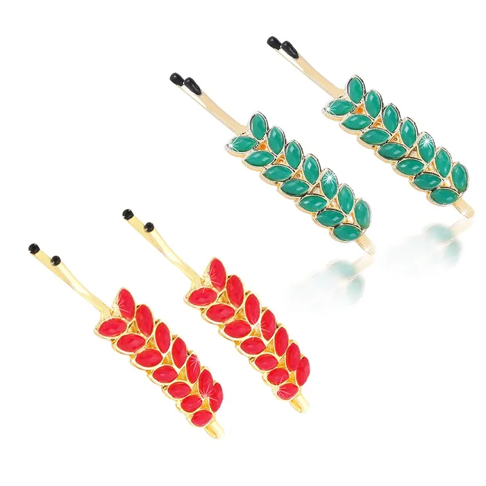 Yellow Chimes Earrings Yellow Chimes Beautiful Leaf Design 4 Pcs Combo Studded Stone Gold Plated Classic Hair Pins for Women Girls Yellow Chimes Earrings Yellow Chimes Beautiful Leaf Design 4 Pcs Combo Studded Stone Gold Plated Classic Hair Pins for Women Girls