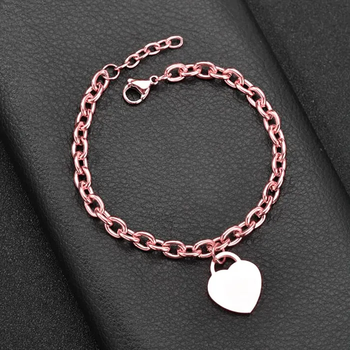 Yellow Chimes Earrings Yellow Chimes Bracelet for Women and Girls Fashion Rosegold Heart Bracelets for Women Rose Gold Plated Heart Charms Bracelet Birthday Gifts For Women Valentine Gift for Girls