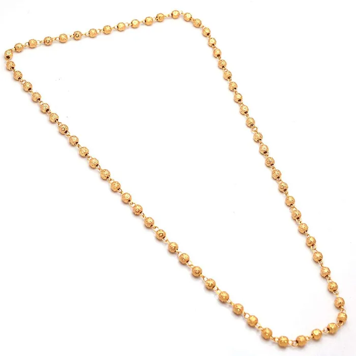 Yellow Chimes Earrings Yellow Chimes Classic Handmade Ball Design Gold Plated Traditional Gahne Mala Long Chain for Women Girls