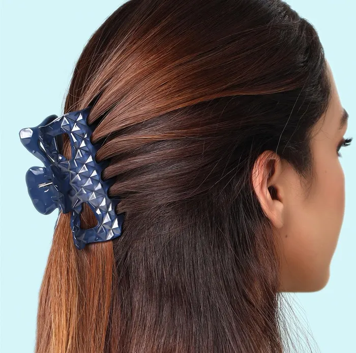 Yellow Chimes Earrings Yellow Chimes Claw Clips for Women Hair Clutches for Women Hair Accessories For Women Blue Big Clutchers for Hair Clutcher for Women and Girls Gift for Women Girls