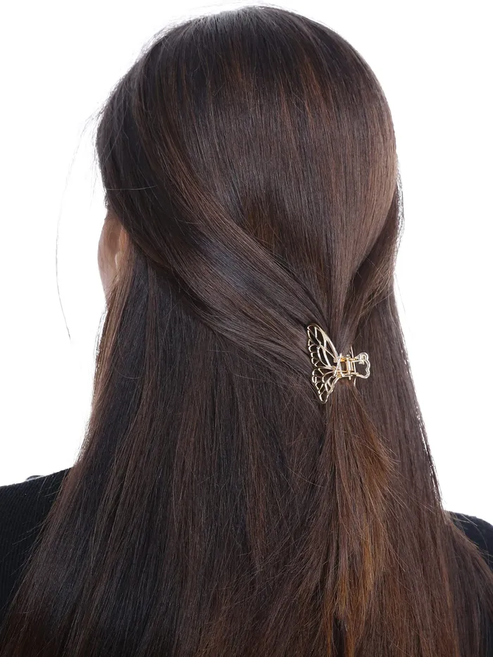 Yellow Chimes Earrings Yellow Chimes Claw Clips for Women Hair Clutches for Women Hair Accessories For Women Set of 3 Pcs Claw Clip Golden Clutchers for Hair Clutcher for women and Girls Gift for Women Girls