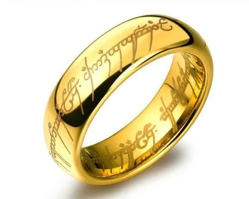Yellow Chimes Earrings Yellow Chimes Combo 2 Pcs Lord of the Rings Genuine 100 Stainless Steel GoldBlack Rings for Men and Boys 10