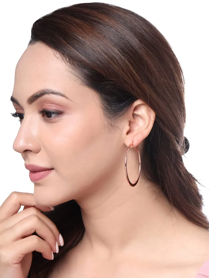 Yellow Chimes Earrings Yellow Chimes Earrings for Women and Girls Fashion Multicolor Hoop Earrings 3 Pairs Silver Gold Rose Gold Toned Hoops Earring Set Birthday Gift for Girls Women Anniversary Gift for Wife