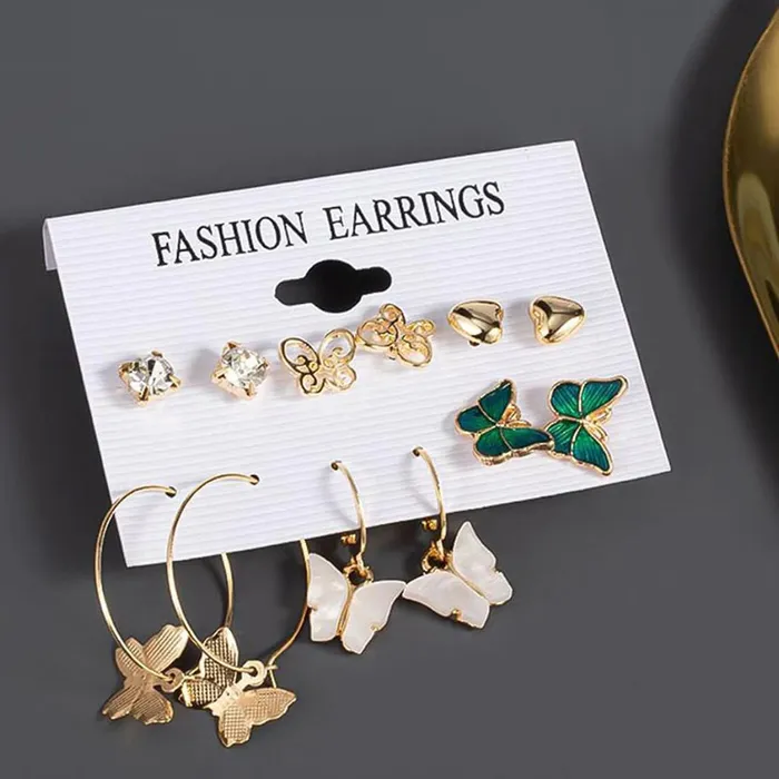 Yellow Chimes Earrings Yellow Chimes Earrings for Women and Girls Fashion White Pearl Hoops Set Gold Plated Combo of 12 Pairs Stud Hoop Earring Set Birthday Gift for girls and women Anniversary Gift for Wife