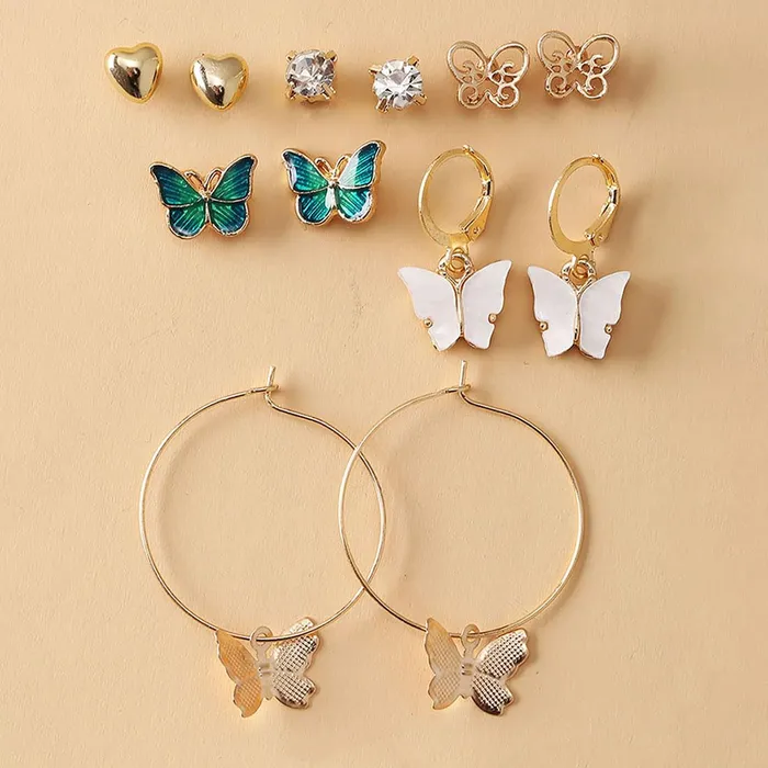 Yellow Chimes Earrings Yellow Chimes Earrings for Women and Girls Fashion White Pearl Hoops Set Gold Plated Combo of 12 Pairs Stud Hoop Earring Set Birthday Gift for girls and women Anniversary Gift for Wife