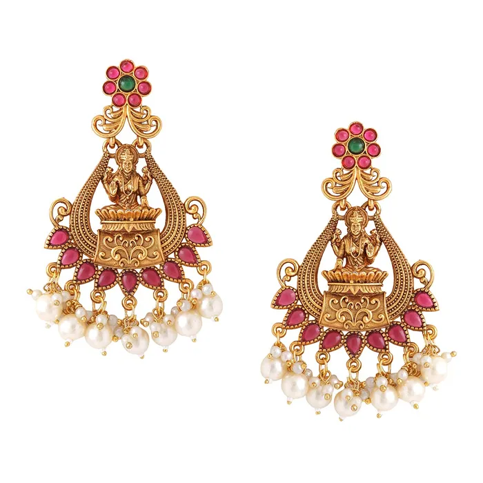 Yellow Chimes Earrings Yellow Chimes Earrings For Women Gold Plated Pink Stone Studded Pearl Beads Hanging Traditional Temple Ethnic Drop Earrings For Women and Girls Yellow Chimes Earrings Yellow Chimes Earrings For Women Gold Plated Pink Stone Studded Pearl Beads Hanging Traditional Temple Ethnic Drop Earrings For Women and Girls