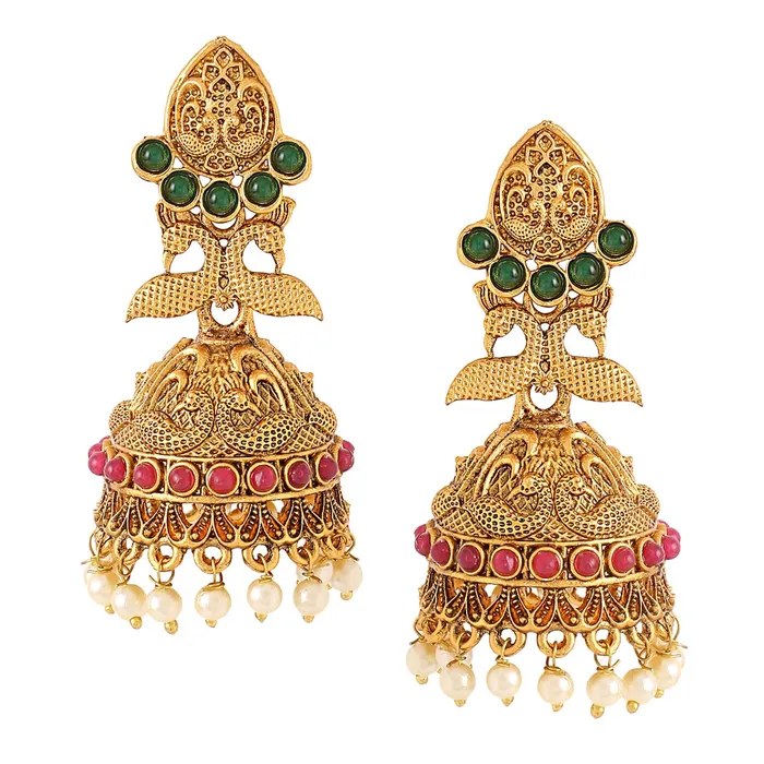 Yellow Chimes Earrings Yellow Chimes Earrings For Women Gold Tone Crystal Studded Pearl Drop Hanging Traditional Jhumka Earrings For Women and Girls Yellow Chimes Earrings Yellow Chimes Earrings For Women Gold Tone Crystal Studded Pearl Drop Hanging Traditional Jhumka Earrings For Women and Girls