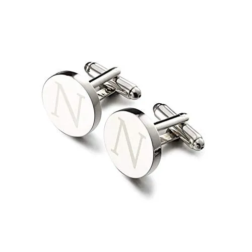 Yellow Chimes Earrings Yellow ChimesExclusive Collection Stainless Steel Alphabet N Statement Silver Cufflinks for Men Yellow Chimes Earrings Yellow ChimesExclusive Collection Stainless Steel Alphabet N Statement Silver Cufflinks for Men