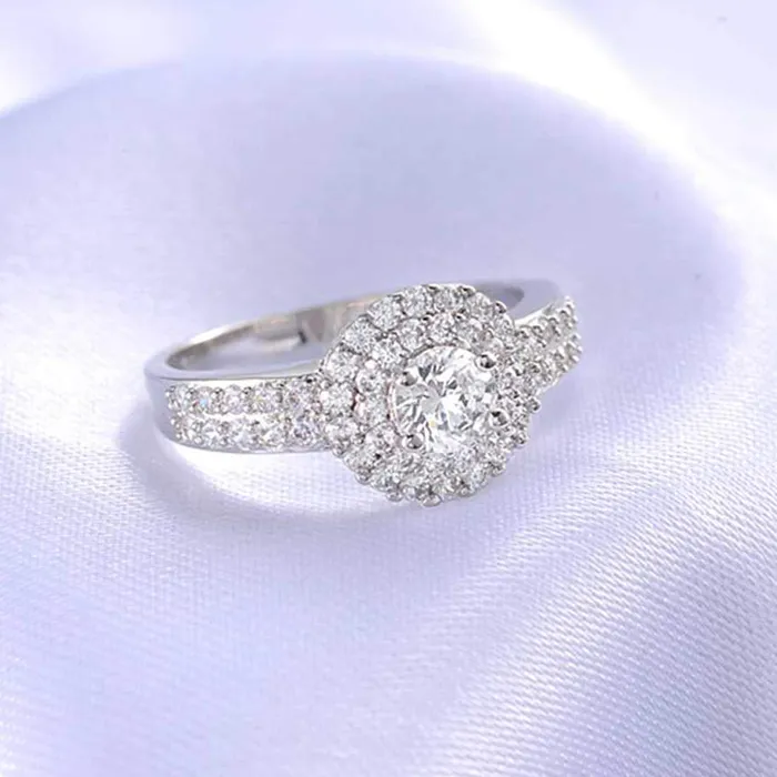 Yellow Chimes Earrings Yellow Chimes Exclusive Platinum Plated Cubic Zircon Crystal Valentine Gift Eternity Ring for Women