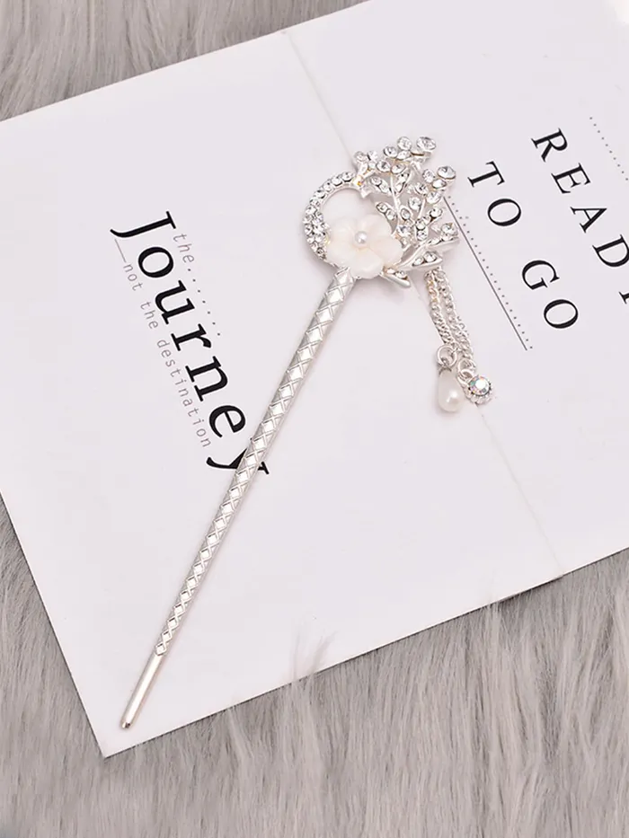 Yellow Chimes Earrings Yellow Chimes Hair Stick for Bun Stick for Women Girls Hair Accessories for Women Juda Bun Hair Stick Juda Pins for Hair Bun Accessory Hair Bun Ties Gift for Women Girls Floral Juda Pin