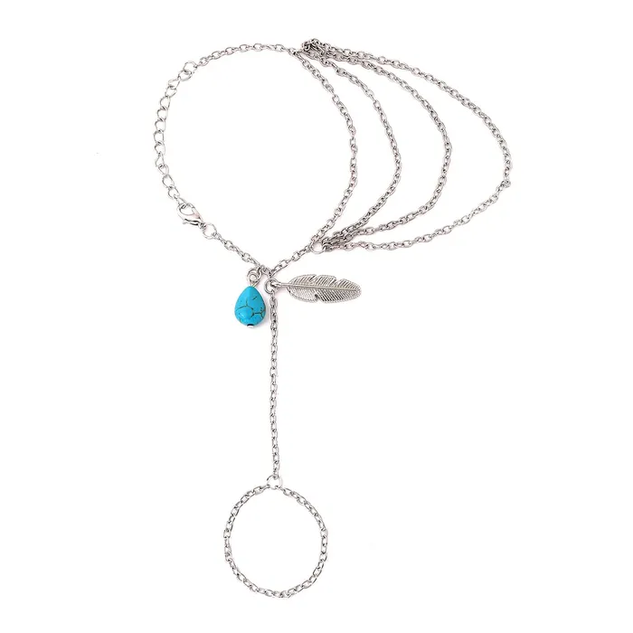 Yellow Chimes Earrings Yellow Chimes Hand Chain For Women Multilayer Silver Plated Blue Stone Feather Charm Hanging Hand Chain For Women and Girls Yellow Chimes Earrings Yellow Chimes Hand Chain For Women Multilayer Silver Plated Blue Stone Feather Charm Hanging Hand Chain For Women and Girls