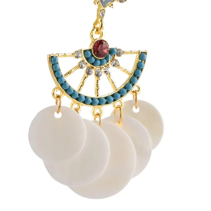 Yellow Chimes Earrings Yellow Chimes Latest Stylish Shell Crystal White Earrings for Women Girls