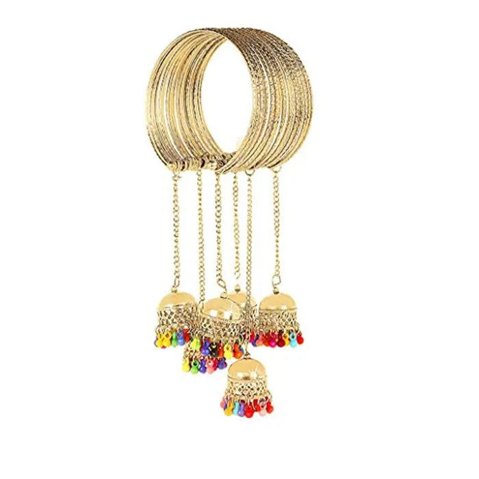 Yellow Chimes Earrings Yellow Chimes Latkan Bangles for Women Traditional Golden Jhumki Latkan Tassels Charms Adjustable Bangle Bracelet for Girls and Women Yellow Chimes Earrings Yellow Chimes Latkan Bangles for Women Traditional Golden Jhumki Latkan Tassels Charms Adjustable Bangle Bracelet for Girls and Women