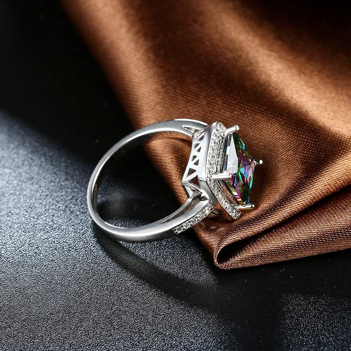 Yellow Chimes Earrings Yellow Chimes Moonlight Crystal Platinum Plated High Stylish Ring for Women Girls