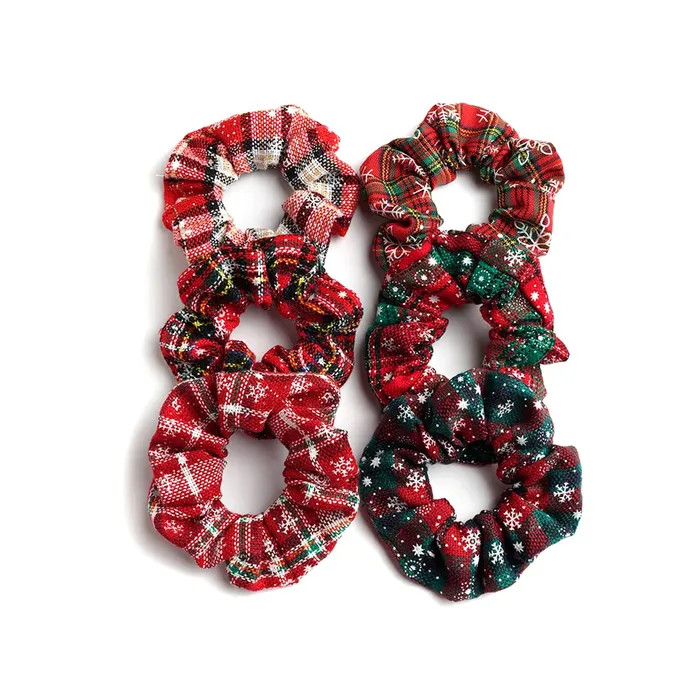 Yellow Chimes Earrings Yellow Chimes Scrunchies for Girls 6 Pcs Scrunchies Set Intresting Winter Christmas Collection Scrunchie Pony Holders Hair Acessories for Girls and Women