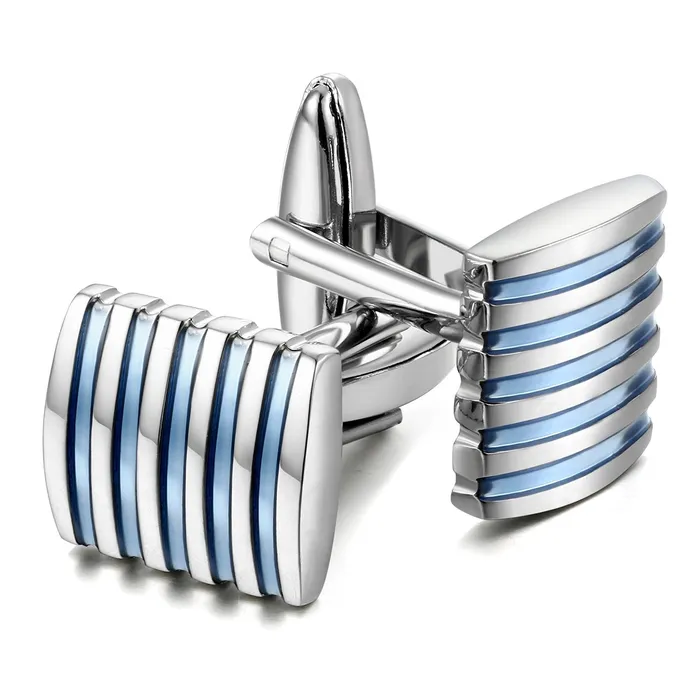 Yellow Chimes Earrings Yellow Chimes Sober Blue Stripes Stainless Steel Cuff Links for Men and Boys Yellow Chimes Earrings Yellow Chimes Sober Blue Stripes Stainless Steel Cuff Links for Men and Boys