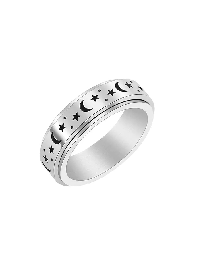 Yellow Chimes Earrings Yellow Chimes Spinner Rings For Women Silver Plated Stainless Steel Stress Relieving Rotatable Spinner Ring for Women and Girls Yellow Chimes Earrings Yellow Chimes Spinner Rings For Women Silver Plated Stainless Steel Stress Relieving Rotatable Spinner Ring for Women and Girls
