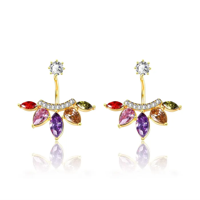 Yellow Chimes Earrings YELLOW CHIMES Swiss AAA Zircons Multicolor Gold Plated Earrings for Women and Girls Yellow Chimes Earrings YELLOW CHIMES Swiss AAA Zircons Multicolor Gold Plated Earrings for Women and Girls