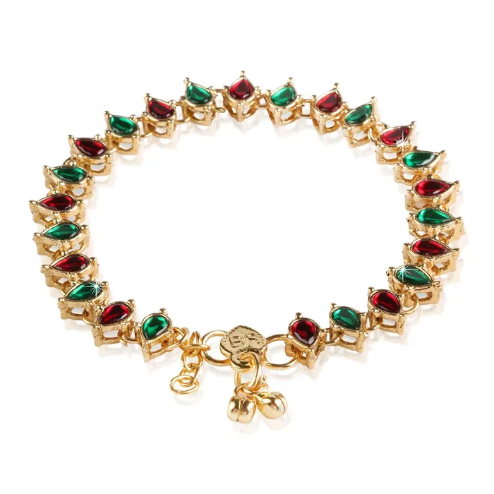 Yellow Chimes Earrings Yellow Chimes Traditional Elegant Gold Plated Payal Anklets for Women and Girls
