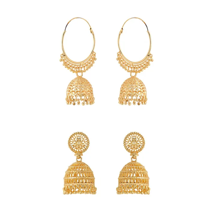 Yellow Chimes Earrings Yellow Chimes Traditional Golden Hoop Jhumka Earrings for Women and Girls One Gram Gold Plated Combo Of 2 Pairs Big Jhumka Jhumki Earrings Eternal Elegance Birthday Gift for Girls Women Yellow Chimes Earrings Yellow Chimes Traditional Golden Hoop Jhumka Earrings for Women and Girls One Gram Gold Plated Combo Of 2 Pairs Big Jhumka Jhumki Earrings Eternal Elegance Birthday Gift for Girls Women