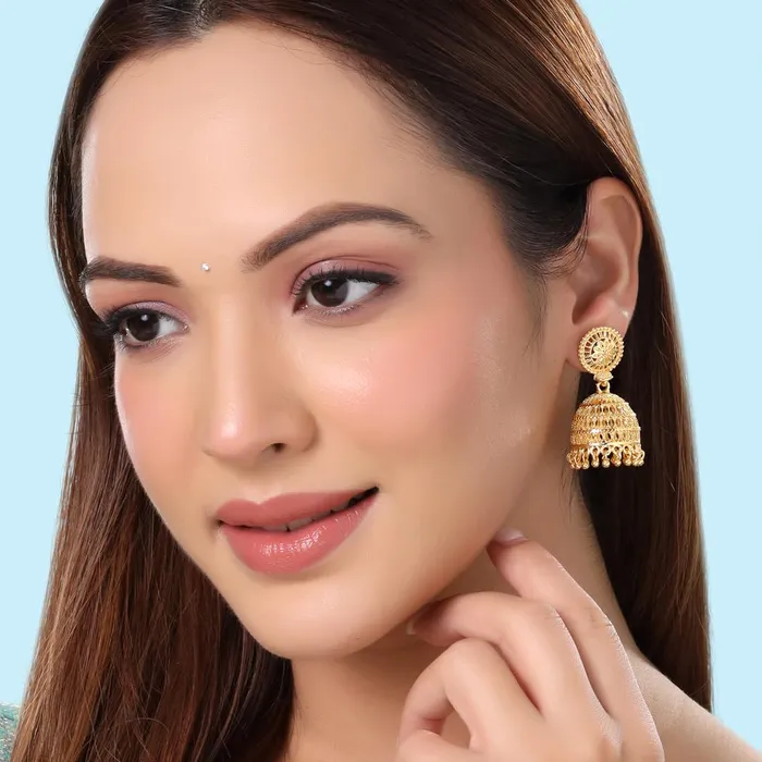 Yellow Chimes Earrings Yellow Chimes Traditional Golden Hoop Jhumka Earrings for Women and Girls One Gram Gold Plated Combo Of 2 Pairs Big Jhumka Jhumki Earrings Eternal Elegance Birthday Gift for Girls Women