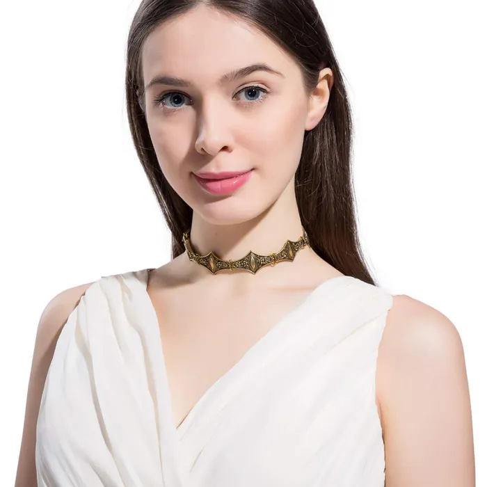 Yellow Chimes Earrings Yellow Chimes Vintage Charm Collar Choker Gold Necklace for Women And Girls