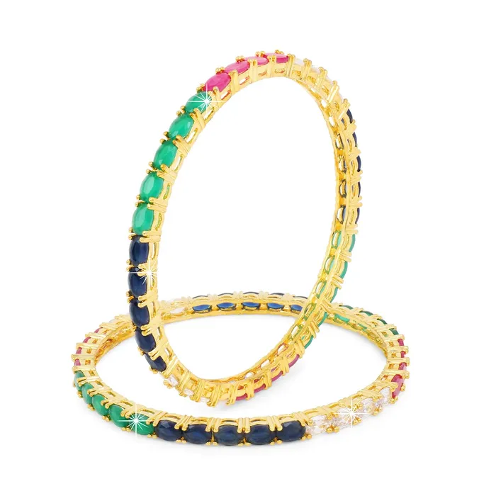 Yellow Chimes Elegant Multicolor ADAmerican Diamond Studded 18k Gold Plated Classic 2 PCs Handcrafted Bangles Set for Women Girls 26 Yellow Chimes Earrings Yellow Chimes Elegant Multicolor ADAmerican Diamond Studded 18k Gold Plated Classic 2 PCs Handcrafted Bangles Set for Women Girls 26 Yellow Chimes Earrings