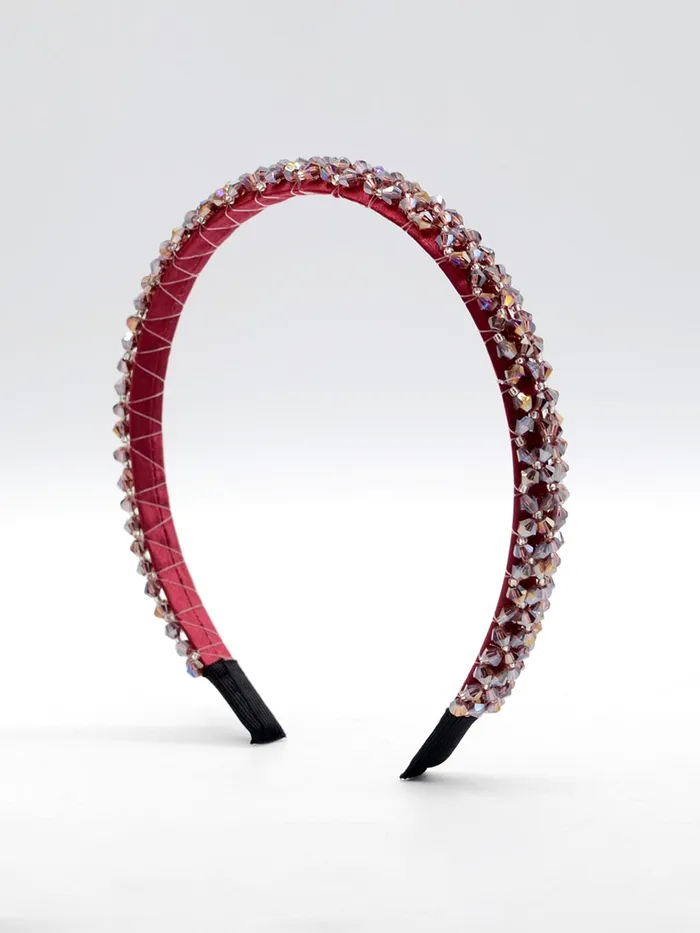 Yellow Chimes Hair Band for Women Girls Hair Accessories for Women Crystal Rhinestone Headband for Women Hair Band for Girls Red Headband Hair Bands for Girls Hair Accessories for Women Gifts Yellow Chimes Rings