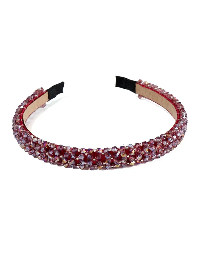 Yellow Chimes Hair Band for Women Girls Hair Accessories for Women Crystal Rhinestone Headband for Women Hair Band for Girls Red Headband Hair Bands for Girls Hair Accessories for Women Gifts Yellow Chimes Rings