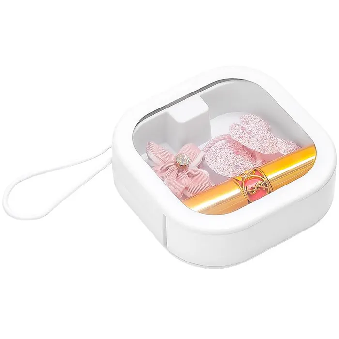 Yellow Chimes Jewellery Organisers Storage Box Gift Box for Women Girls Small Transparent Plastic Jewelry Box Makeup Storage Organizer Jewelry Organizer Box Yellow Chimes Necklaces
